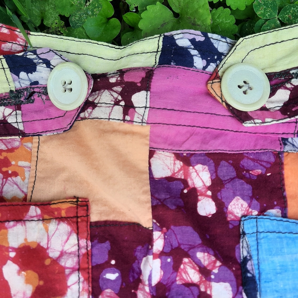 Vintage Patchwork Wrap Skirt Small BEAUTIFUL AUTH… - image 8